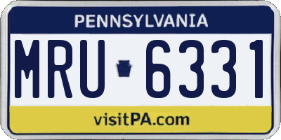 PA license plate MRU6331
