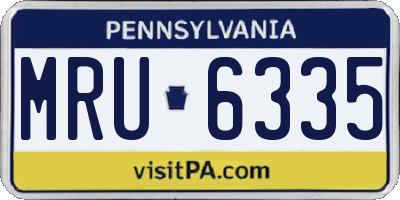 PA license plate MRU6335
