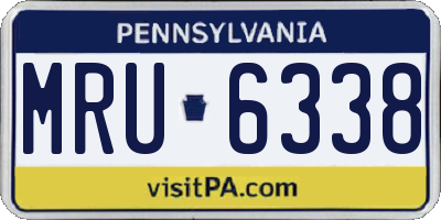 PA license plate MRU6338