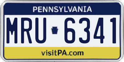 PA license plate MRU6341
