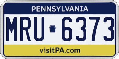 PA license plate MRU6373