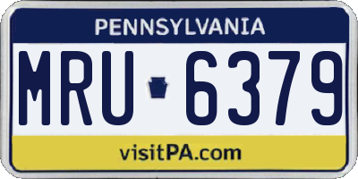 PA license plate MRU6379