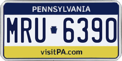 PA license plate MRU6390