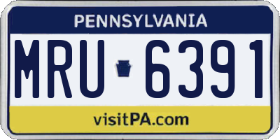 PA license plate MRU6391