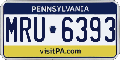 PA license plate MRU6393