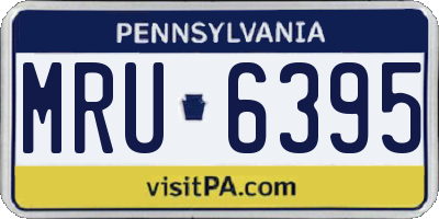 PA license plate MRU6395