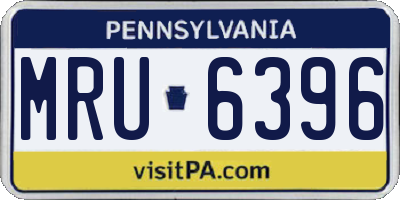 PA license plate MRU6396