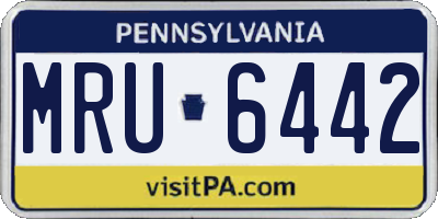 PA license plate MRU6442