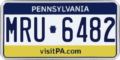 PA license plate MRU6482