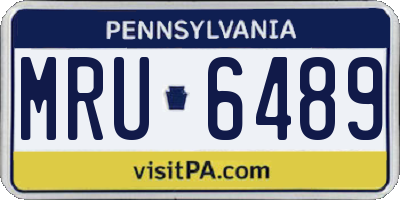 PA license plate MRU6489