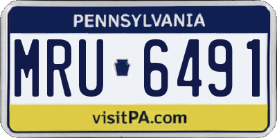 PA license plate MRU6491