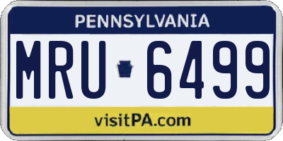 PA license plate MRU6499