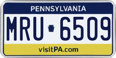 PA license plate MRU6509