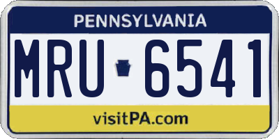 PA license plate MRU6541