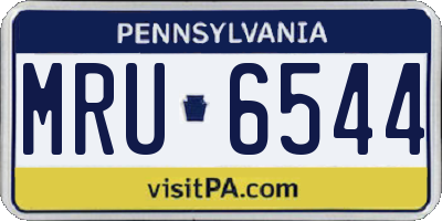 PA license plate MRU6544