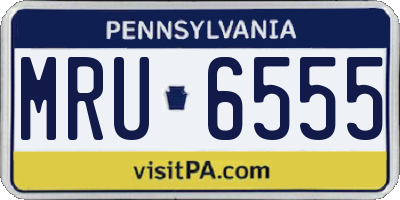 PA license plate MRU6555