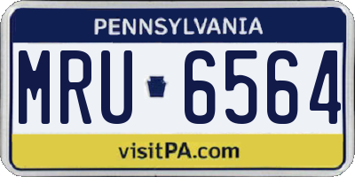 PA license plate MRU6564