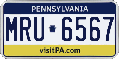 PA license plate MRU6567
