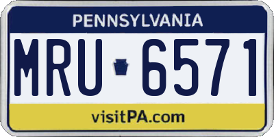 PA license plate MRU6571