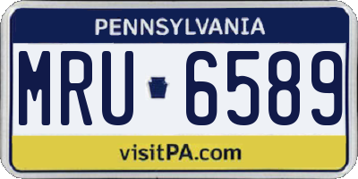 PA license plate MRU6589