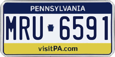 PA license plate MRU6591