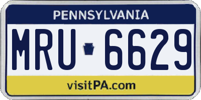 PA license plate MRU6629
