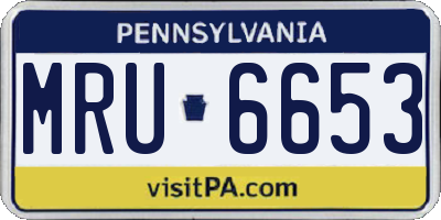 PA license plate MRU6653