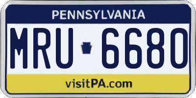 PA license plate MRU6680