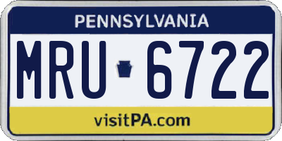PA license plate MRU6722