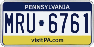 PA license plate MRU6761