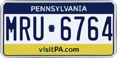 PA license plate MRU6764