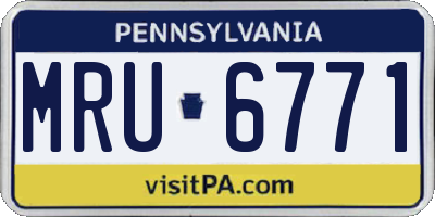 PA license plate MRU6771