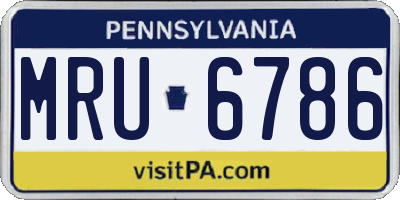PA license plate MRU6786