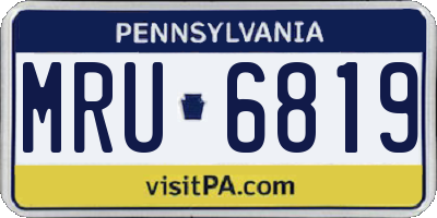 PA license plate MRU6819