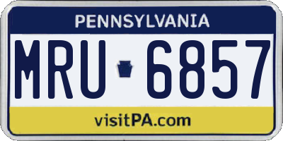 PA license plate MRU6857