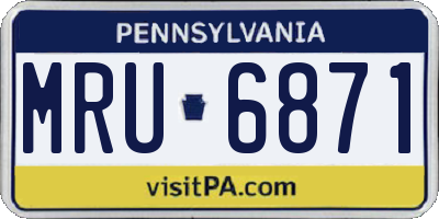 PA license plate MRU6871