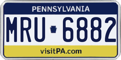 PA license plate MRU6882