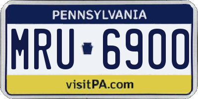 PA license plate MRU6900