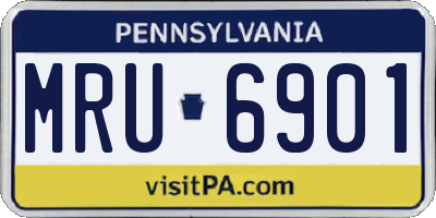 PA license plate MRU6901