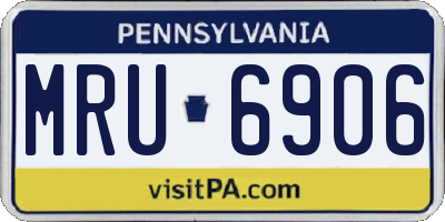 PA license plate MRU6906