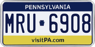PA license plate MRU6908