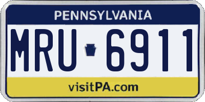 PA license plate MRU6911