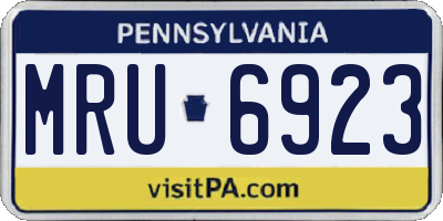 PA license plate MRU6923