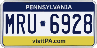 PA license plate MRU6928