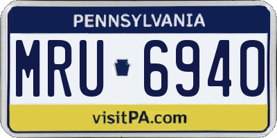 PA license plate MRU6940