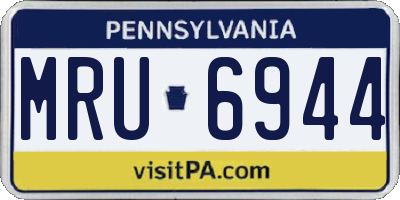 PA license plate MRU6944
