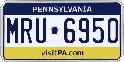PA license plate MRU6950