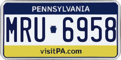 PA license plate MRU6958