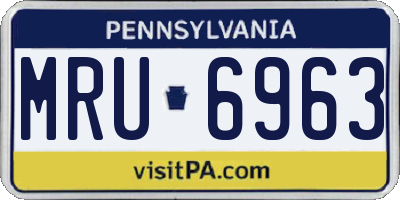 PA license plate MRU6963