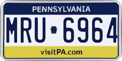 PA license plate MRU6964